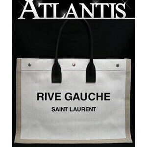 Saint Laurent Paris RIVE GAUCHE tote bag business canvas white